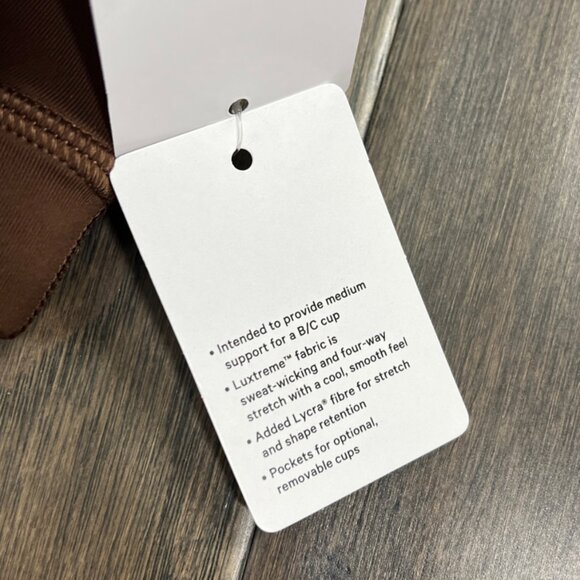 Lululemon NWT Energy Bra *Medium Support, B–D Cups Java - Picture 5 of 12